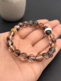 Multi Rutile Bracelet • 8 mm Size • Code #M3• AAA Quality •Weight 17.7 gm. Natural Rutilated Quartz Bracelet