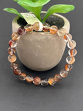 Multi Rutile Bracelet • 7.50 mm Size • Code #M1• AAA Quality •Weight 14.7 gm. Natural Rutilated Quartz Bracelet
