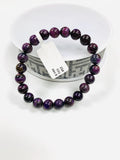 Sugulite Bracelet 8 mm Size • Code #S2 • AAA Quality • Sugulite Round Bracelet 7.5 Inch Length • Natural Sugulite - Purple Color