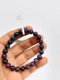 Sugulite Bracelet 8 mm Size • Code #S3 • AAA Quality • Sugulite Round Bracelet 7.5 Inch Length • Natural Sugulite - Purple Color