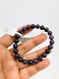 Sugulite Bracelet 8 mm Size • Code #S3 • AAA Quality • Sugulite Round Bracelet 7.5 Inch Length • Natural Sugulite - Purple Color