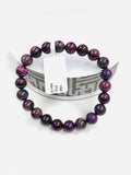 Sugulite Bracelet 8 mm Size • Code #S4 • AAA Quality • Sugulite Round Bracelet 7.5 Inch Length • Natural Sugulite - Purple Color