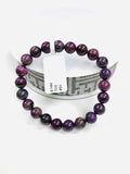 Sugulite Bracelet 8 mm Size • Code #S4 • AAA Quality • Sugulite Round Bracelet 7.5 Inch Length • Natural Sugulite - Purple Color