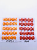 6x16 mm Spiny Oyster Shell Marquise Cabs • Pack of 2 Pcs • AAA Quality • Natural Shell Cabochon • Orange/ Red Color