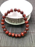 Red Rutile Round Bracelet • 8 mm Size • Code #A4 • AAA Quality • Natural Rutilated Quartz Bracelet