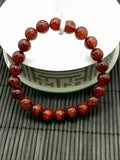 Red Rutile Round Bracelet • 8.50 mm Size • Code #A6 • AAA Quality • Natural Rutilated Quartz Bracelet