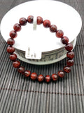 Red Rutile Round Bracelet • 7.50 mm Size • Code #B1 • AA Quality • Natural Rutilated Quartz Bracelet
