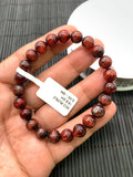 Red Rutile Round Bracelet • 8 mm Size • Code #B3 • AA Quality • Natural Rutilated Quartz Bracelet