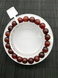 Red Rutile Round Bracelet • 9 mm Size • Code #B7 • AA Quality • Natural Rutilated Quartz Bracelet