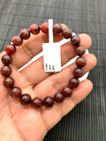 Red Rutile Round Bracelet • 9 mm Size • Code #B7 • AA Quality • Natural Rutilated Quartz Bracelet