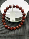 Red Rutile Round Bracelet • 9 mm Size • Code #B13 • AA Quality • Natural Rutilated Quartz Bracelet
