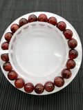 Red Rutile Round Bracelet • 9 mm Size • Code #B14 • AA Quality • Natural Rutilated Quartz Bracelet