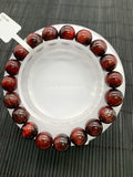 Red Rutile Round Bracelet • 10.50 mm Size • Code #B23 • AA Quality • Natural Rutilated Quartz Bracelet