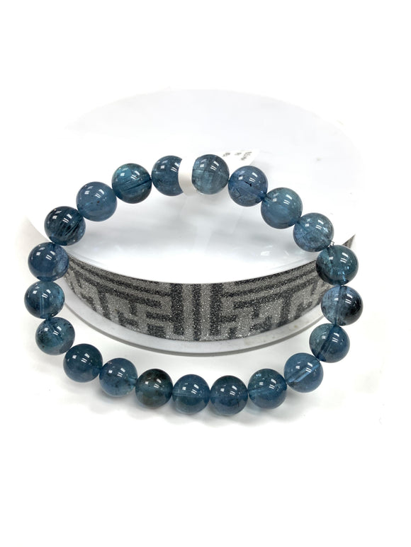 Santa Maria Aquamarine Bracelet • 8.5 mm Size • Code B4 • AAA Quality • Natural Aquamarine Round Bracelet