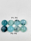 15 MM Peruvian Opal Round cabs • Code P1 to P8 • AAA Quality • Natural Peru Opal Cabs • Origin- Peru