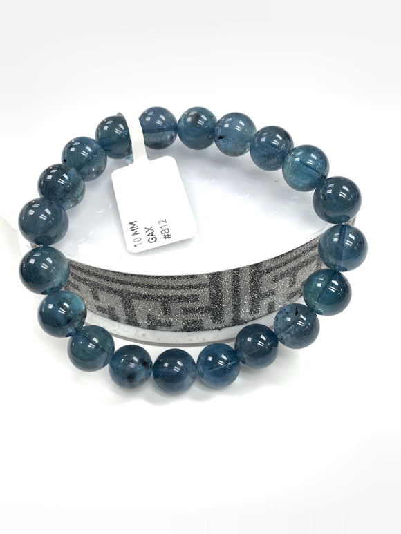 Santa Maria Aquamarine Bracelet • 10 mm Size • Code B12 • AAA Quality • Natural Aquamarine Round Bracelet