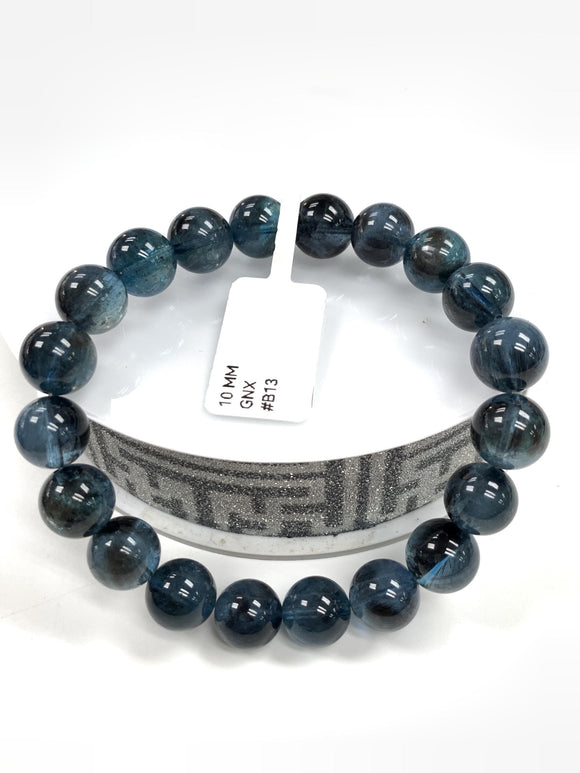 Santa Maria Aquamarine Bracelet • 10 mm Size • Code B13 • AAA Quality • Natural Aquamarine Round Bracelet