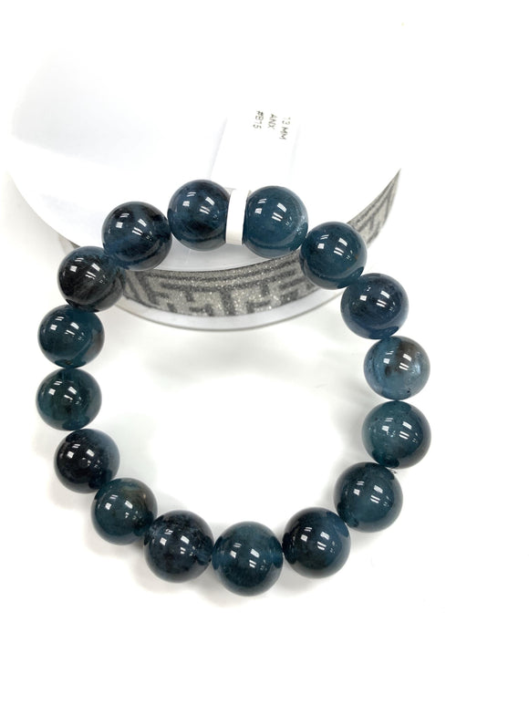 Santa Maria Aquamarine Bracelet • 13 mm Size • Code B15 • AAA Quality • Natural Aquamarine Round Bracelet
