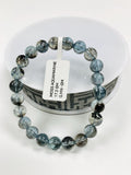 Moss Aquamarine Bracelet • 8 mm Size • Code M1 • AAAA Quality • Natural Aquamarine Round Bracelet