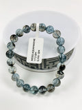 Moss Aquamarine Bracelet • 8 mm Size • Code M1 • AAAA Quality • Natural Aquamarine Round Bracelet