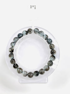 Moss Aquamarine Bracelet • 8 mm Size • Code M2 • AAAA Quality • Natural Aquamarine Round Bracelet