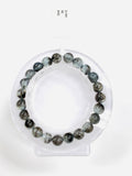 Moss Aquamarine Bracelet • 8 mm Size • Code M2 • AAAA Quality • Natural Aquamarine Round Bracelet