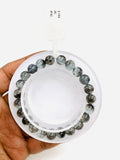 Moss Aquamarine Bracelet • 8 mm Size • Code M2 • AAAA Quality • Natural Aquamarine Round Bracelet