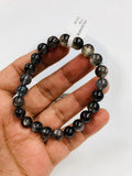 Moss Aquamarine Bracelet • 8 mm Size • Code M5 • AAAA Quality • Natural Aquamarine Round Bracelet