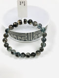 Moss Aquamarine Bracelet • 8 mm Size • Code M6 • AAAA Quality • Natural Aquamarine Round Bracelet