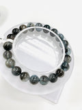 Moss Aquamarine Bracelet • 8.5 mm Size • Code M7 • AAAA Quality • Natural Aquamarine Round Bracelet
