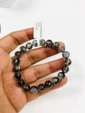 Moss Aquamarine Bracelet • 8.5 mm Size • Code M11 • AAAA Quality • Natural Aquamarine Round Bracelet