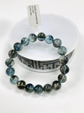 Moss Aquamarine Bracelet • 10.5 mm Size • Code M20 • AAAA Quality • Natural Aquamarine Round Bracelet