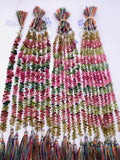 Multi tourmaline Faceted Drops Briolettes, Super Fine Quality, 8 Inch Strand, Natural Tourmaline Briolettes