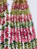 Multi tourmaline Faceted Drops Briolettes, Super Fine Quality, 8 Inch Strand, Natural Tourmaline Briolettes