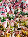Tourmaline Faceted Pear Briolette, AAA Quality, 8 Inch Strand, Tourmaline Briolette Size 5-5.5x8-10 mm