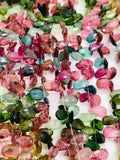 Tourmaline Faceted Pear Briolette, AAA Quality, 8 Inch Strand, Tourmaline Briolette Size 4-4.5x6-8 mm