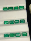 Natural Emerald 4-5x5.5-6 mm Size - 0.56 cts Weight - Pack of 1 Piece -Code A1- Zambia Emerald- Emerald Cut - Gemstone Ring Earring