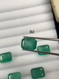 Natural Emerald - Code B1 to B5 - Zambia Emerald- Emerald Cut - Gemstone Ring Earring- Emerald Stone