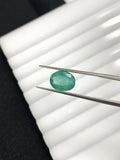 Natural Emerald 8.9x7 mm Size - 1.55 cts Weight - Code C1 - Pack of 1 Piece - Zambia Emerald- Emerald Oval Cut - Gemstone Ring Earring