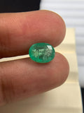 Natural Emerald 9.2x7 mm Size - 2 Cts Weight - Code C3 - Pack of 1 Piece - Zambia Emerald- Emerald Oval Cut - Gemstone Ring Earring