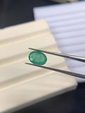 Natural Emerald 9.2x7 mm Size - 2 Cts Weight - Code C3 - Pack of 1 Piece - Zambia Emerald- Emerald Oval Cut - Gemstone Ring Earring