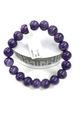 Charoite Bracelet • 11.5 mm size • Code CH-2 • Natural Charoite Round Bracelet • Charoite Jewelry