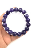 Charoite Bracelet • 12.5 mm size • Code CH-5 • Natural Charoite Round Bracelet • Charoite Jewelry
