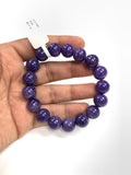 Charoite Bracelet • 12.5 mm size • Code CH-6 • Natural Charoite Round Bracelet • Charoite Jewelry