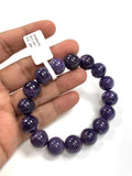 Charoite Bracelet • 13 mm size • Code CH-7 • Natural Charoite Round Bracelet • Charoite Jewelry