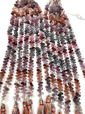 Spinel Faceted Drops Briolette - 3.8x4.2x6.5-8 mm Size - AAA Quality - 8 Inch Length- Multi Spinel Faceted Drop Beads