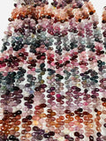 Spinel Faceted Drops Briolette - 3.8x4.2x6.5-8 mm Size - AAA Quality - 8 Inch Length- Multi Spinel Faceted Drop Beads