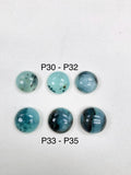 19-23 MM Peruvian Opal Round cabs • Code P30 to P35 • AAA Quality • Natural Peru Opal Cabs • Origin- Peru