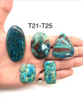 Shattuckite Cabochon • Code T21- T25 • AAA Quality • Natural Shattuckite Cabs •