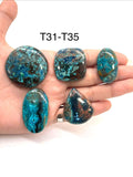 Shattuckite Cabochon • Code T31- T35 • AAA Quality • Natural Shattuckite Cabs •